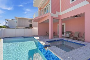 Pool - 2 New Luxury Beach Homes • Sleep 20+ • Dual Pools & Spas • Prime Location Steps to Times Square & Sand (Fort Myers Beach)