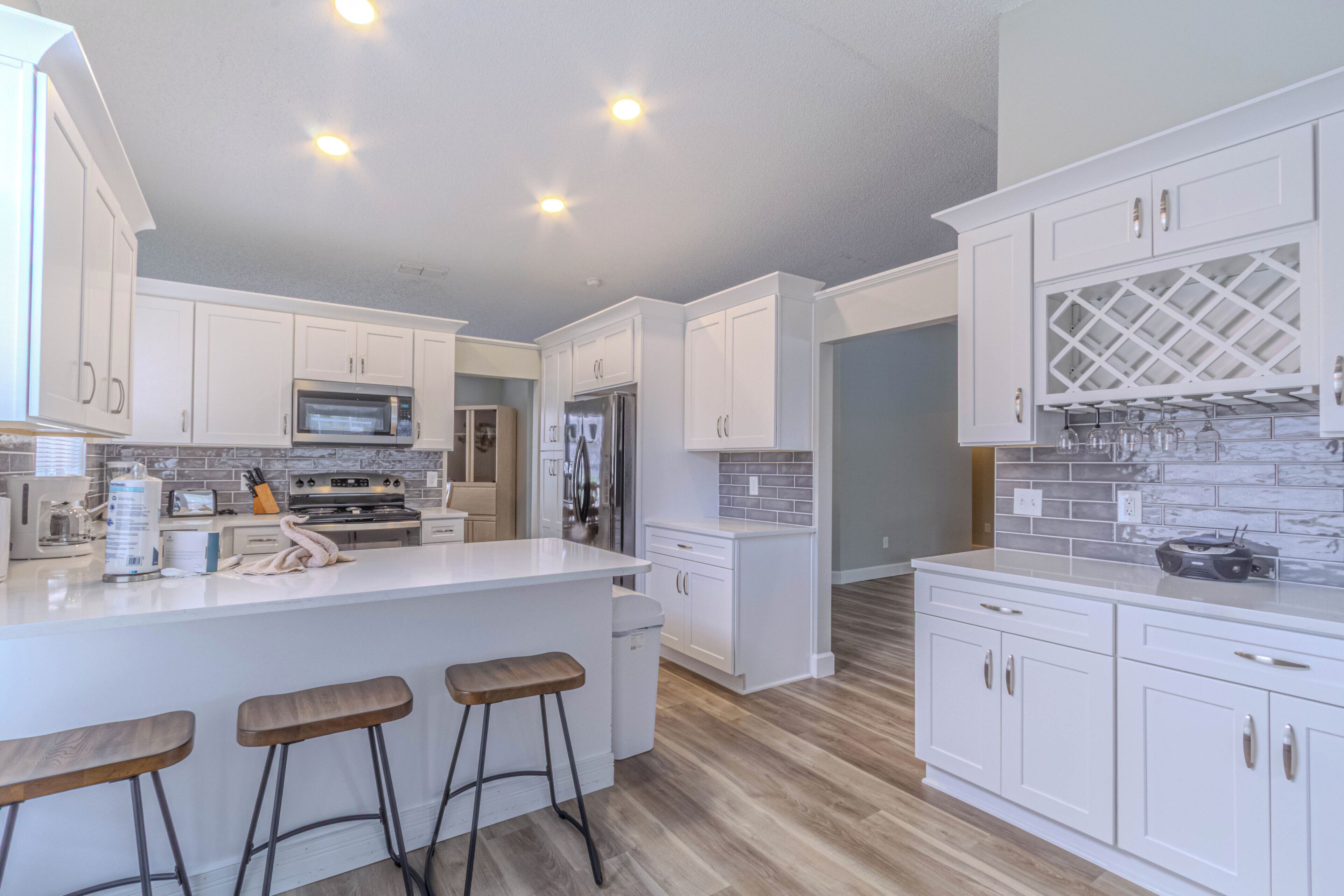 Refrigerador, microondas, horno, placa de cocina