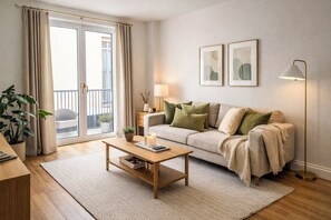 Living area - Elegant Shoreditch Hideaway | Serene City Studio (London)