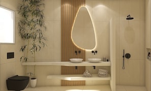 Hair dryer, slippers, towels, soap - EvMaria Suites (Santorini)