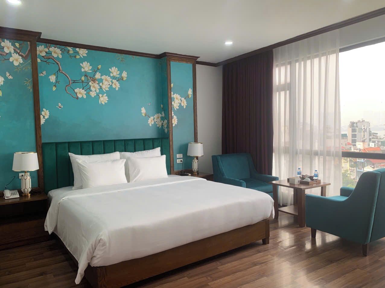 Habitación ejecutiva doble, 1 cama de matrimonio grande, junto al lago | Ropa de cama de alta calidad y edredones de plumas