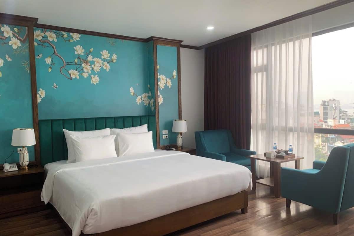 Habitación ejecutiva doble, 1 cama de matrimonio grande, junto al lago | Ropa de cama de alta calidad y edredones de plumas