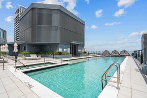 Pool - Downtown Condo + Den | City Views & Prime Location (Miami)
