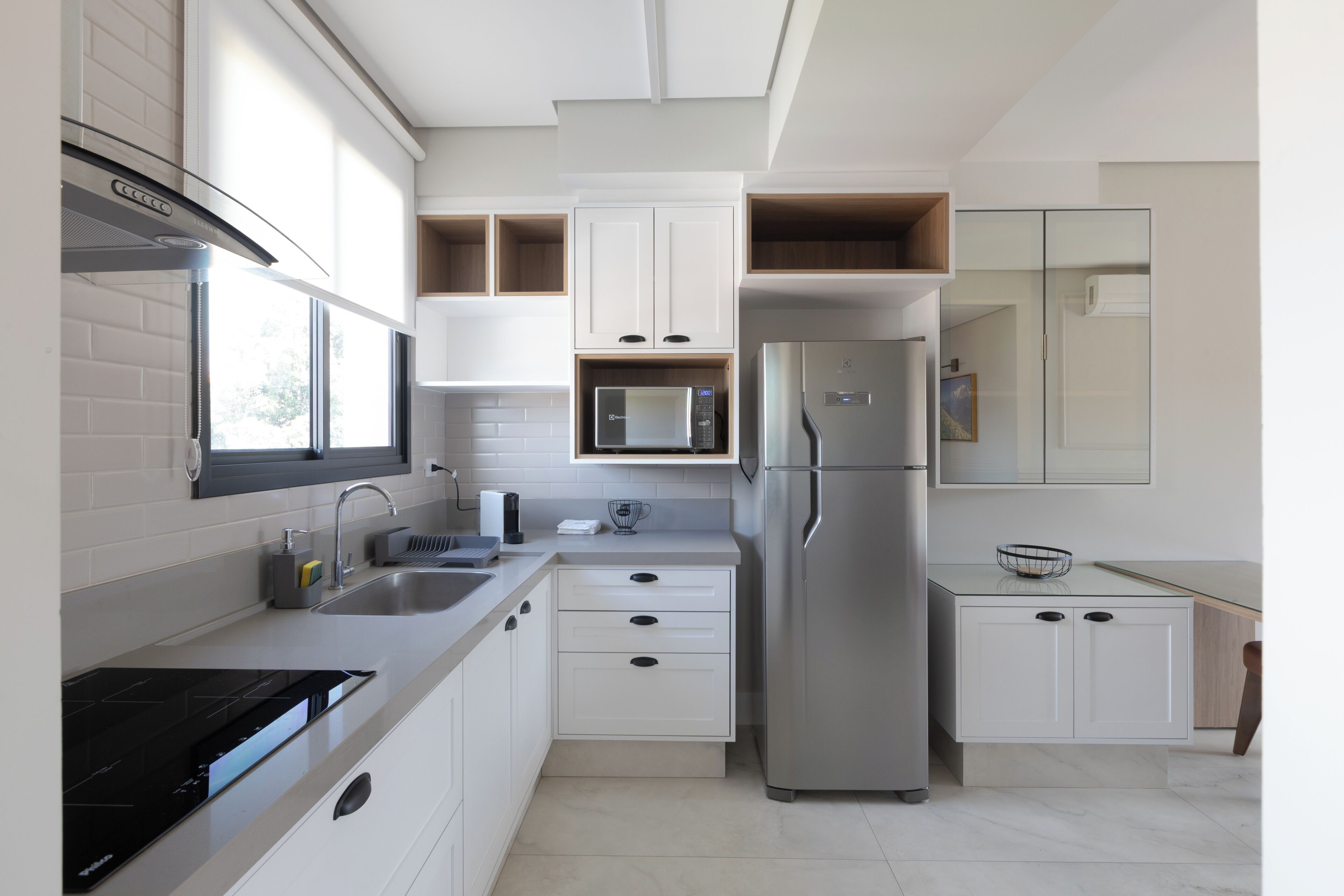 Luxury Apartment | Private kitchen | Fridge, microwave, stovetop, espresso maker
