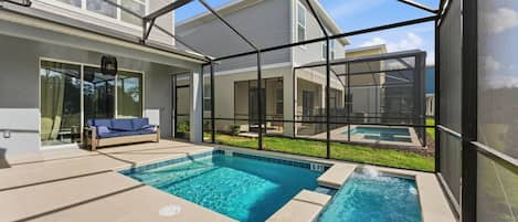 Outdoor pool, a heated pool