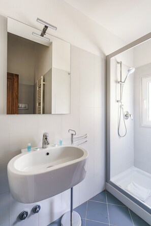 Shower, bidet, towels - San Pierino - One Bedroom Apartment, Sleeps 2 (Firenze)