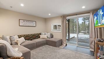 TV, fireplace, video games