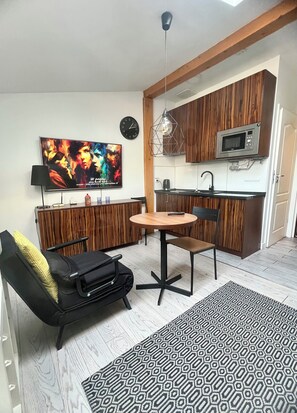Interior - Cozy 1-bedroom studio in charming Kraków with AC in the hearth on Krakow. (Kraków)