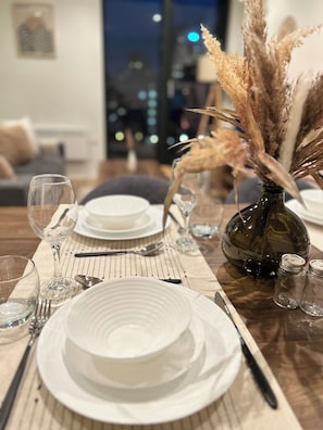 Apartment, 1 Bedroom, Patio, Garden View | Dining room - The Stiles - Central Manchester Spacious Apartment - Local Attractions - Gym (Manchester)