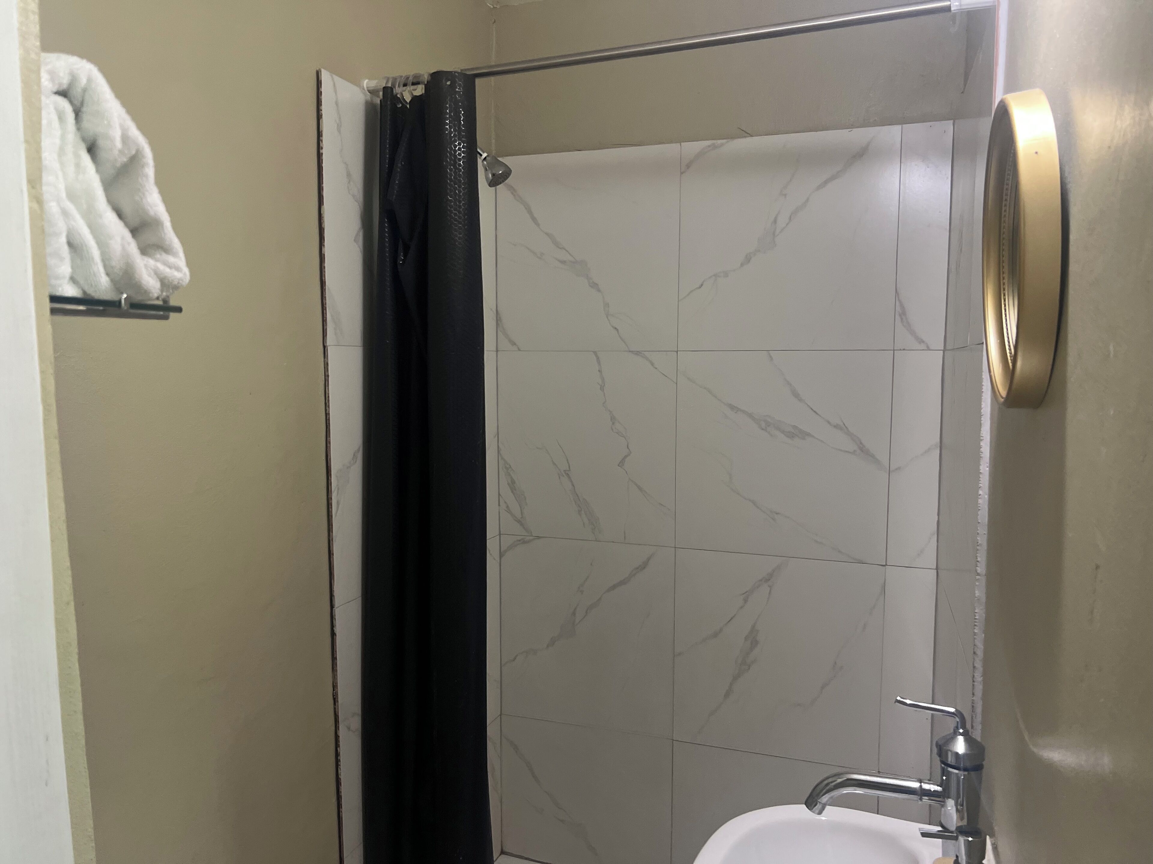 Towels, soap, toilet paper