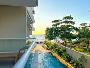 Superior Quadruple Room, Partial Sea View | View from room