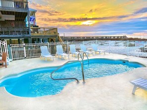 Pool -  8-Bedroom Beach House - Private pool - Private Beach - Dolphin Duplex (Gulf Shores)