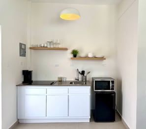 Coffee/tea maker, fridge, microwave, stovetop - Relaxed Boho Beach Retreat with Pool (San Juan)
