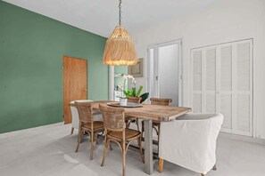 Dining - Beachside Boho Apartment with Pool (San Juan)