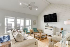 TV - Stunning Oceanfront Beach House - See the Sea! (Bolivar Peninsula)