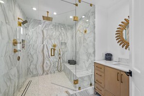 Hair dryer, towels, soap, shampoo - Oceanfront Home with Expansive Deck, Private Steps to the Sand STR24-0038 (Dana Point)