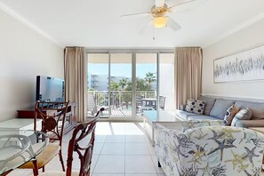 Condo, 1 King Bed with Sofa bed (Waterscape 424-B) | Living area - Waterscape 424-b (Fort Walton Beach)