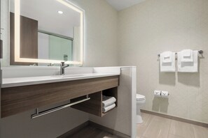 Hair dryer, towels, soap, shampoo - Holiday Inn Express & Suites Overland Park South (Overland Park)