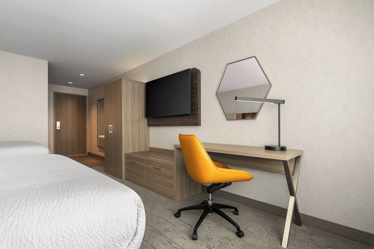 Premium bedding, memory-foam beds, in-room safe, desk