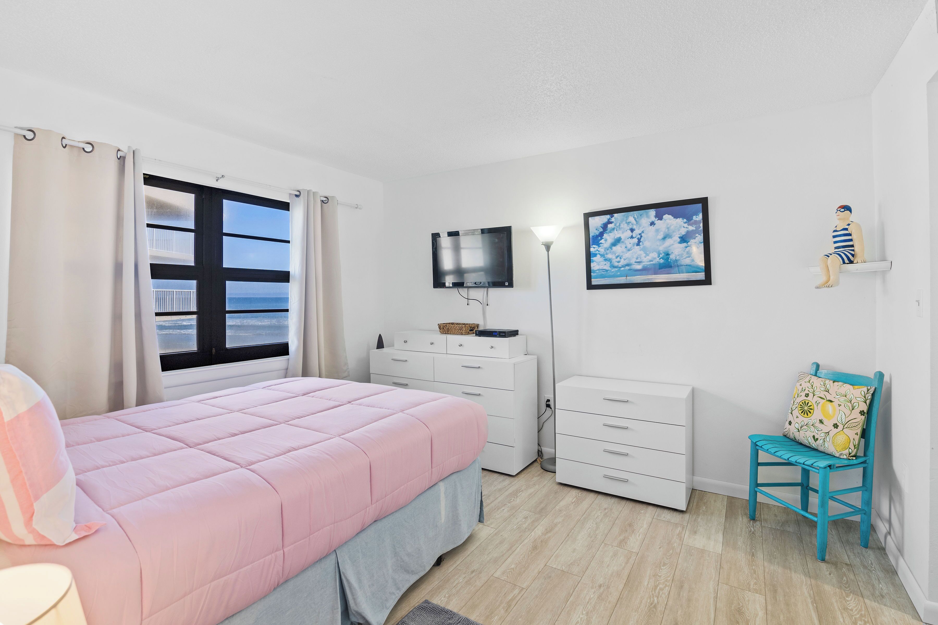 Condo, 1 cama Queen e sofá-cama, terraço, vista para o oceano (Seaward D-102) | 1 quarto