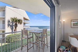 Condo, 1 Queen Bed with Sofa bed, Terrace, Ocean View (Seaward D-102) | Outdoor dining - Seaward D-102 (New Smyrna Beach)