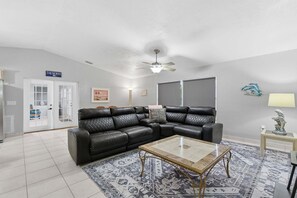 House, Multiple Beds, Kitchen (Sun and Fun) | Living area - Sun and Fun (Port Orange)