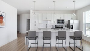Fridge, dining tables - Landing | Chic 2BD, Game Room, Pool (Knoxville)