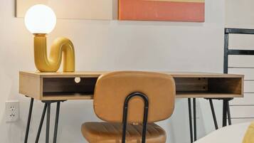 Desk, iron/ironing board, WiFi, bed sheets