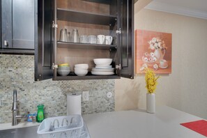 Fridge, microwave, stovetop, dishwasher