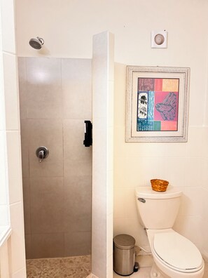 Shower, hair dryer, towels, soap - Near Rodney Bay! Breezy, Beachy and Spacious 1-Bedroom Unit. (Castries)