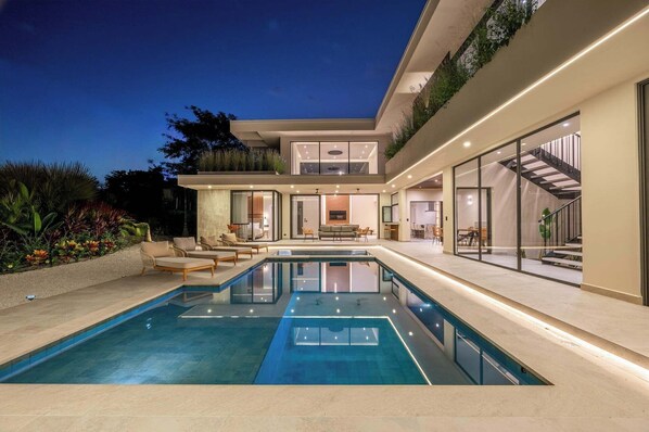 Outdoor pool, a heated pool