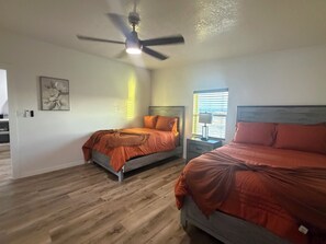 2 bedrooms, iron/ironing board, WiFi, bed sheets