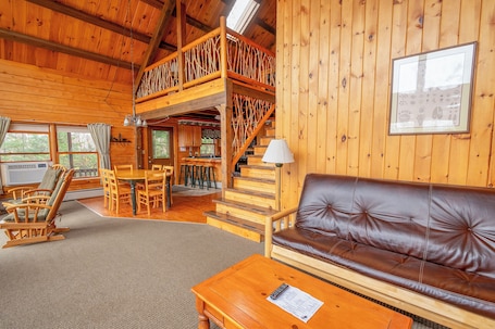 Traditional Cabin, 3 Bedrooms, Mountain View | Living area | 42-inch TV with cable channels. Mountainview Resort by Coolvacay