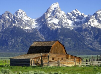 Grand Teton Views Await at Cozy Teton Log Cabin