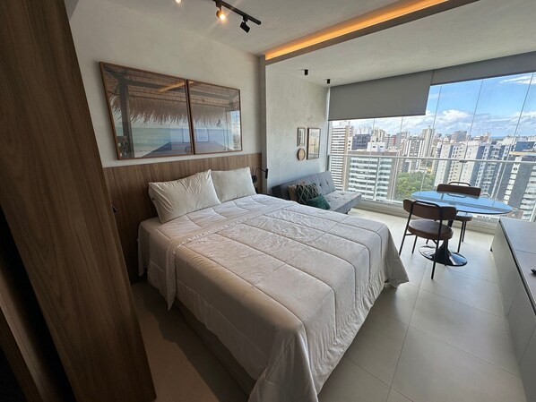 Interior - Studio With Balcony in Building With Pool Urb1406 (Salvador)