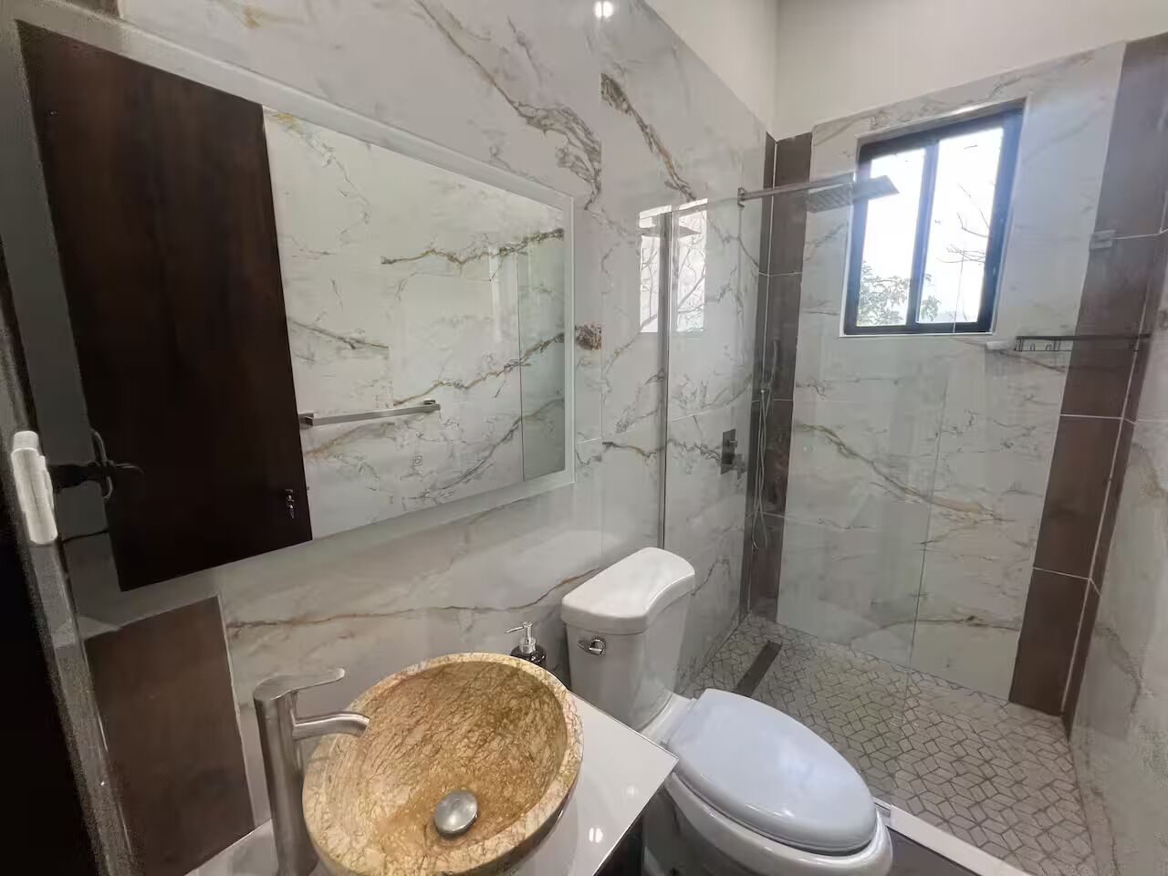 Regadera y secadora de cabello 