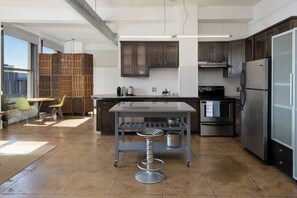 Fridge, microwave, oven, stovetop - Little Tokyo Loft, DTLA, over 1200sf (Los Angeles)
