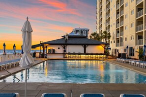 A heated pool - Brand New Luxury | Sunset Balcony | 3 Pools (panama city beach)