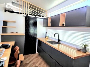 Fridge, microwave, coffee/tea maker, cookware/dishes/utensils - Modern Zion Getaway • Pet-Friendly Home (Apple Valley)