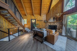 Smart TV, fireplace, video games