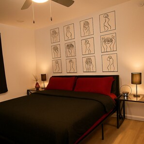 3 habitaciones, tabla de planchar con plancha, wifi y ropa de cama 