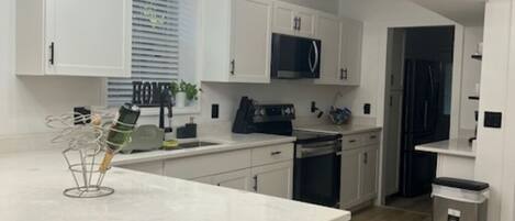 Microwave, oven, stovetop, dishwasher
