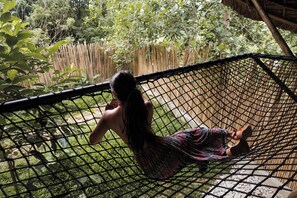 Villa, 1 King Bed, Air conditioning, River View | Living area - Bamboo Jungle Villas  (El Nido)