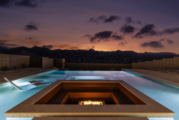 A heated pool