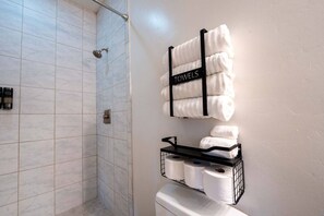 Hair dryer, towels