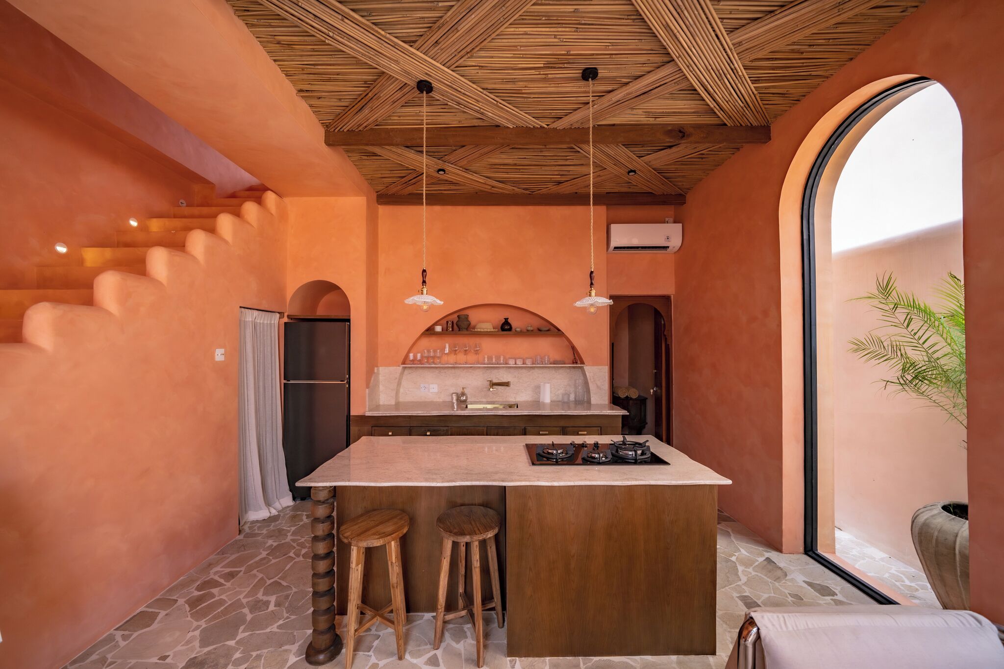 Deluxe villa, 2 slaapkamers, patio, uitzicht op zwembad | Privékeuken