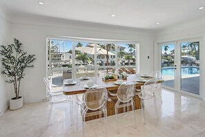 Dining - FIFA Perfect | Solara: Waterfront Estate, Pool, Dock, Private Guest Suite (Lighthouse Point)