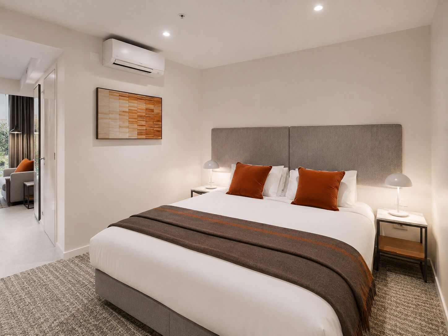 Premium bedding, pillowtop beds, in-room safe, desk