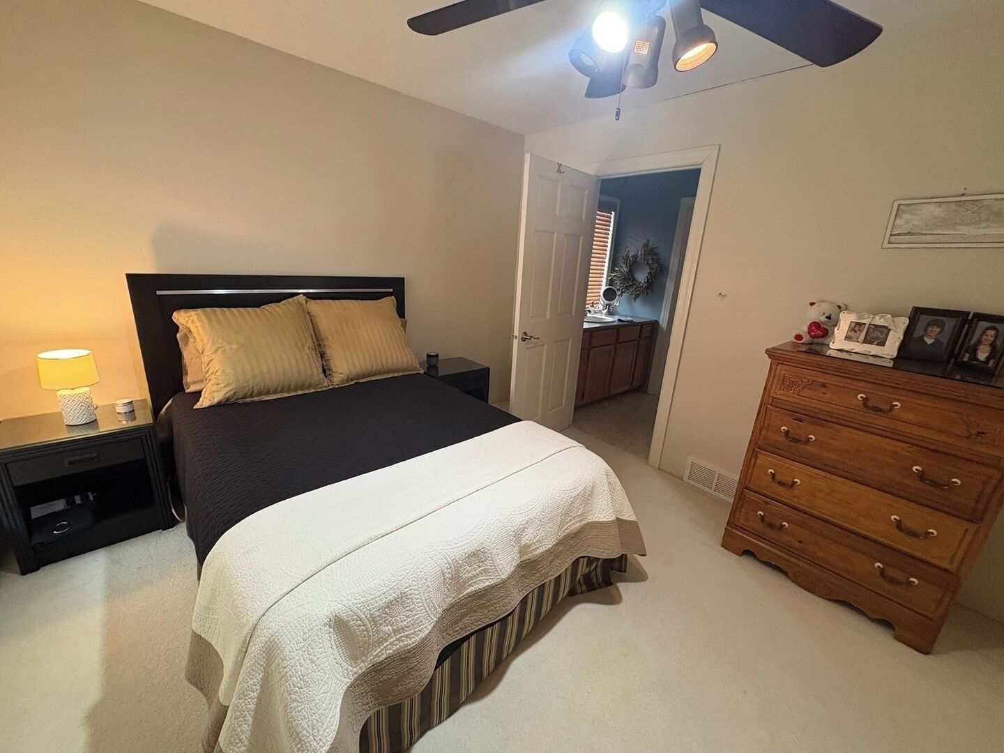 Desk, iron/ironing board, travel cot, free WiFi