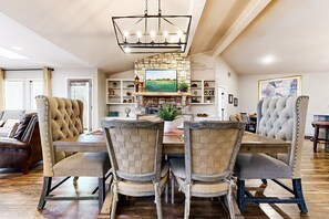 Dining - Spacious dog-friendly home settled on a serene property with wrap-around porch (Wimberley)